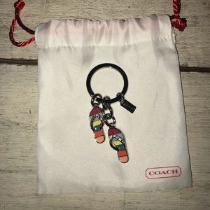 NWOT Coach Flip Flops Keychain